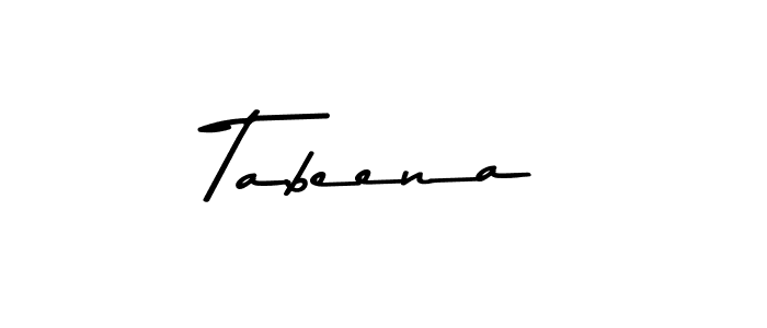 Design your own signature with our free online signature maker. With this signature software, you can create a handwritten (Asem Kandis PERSONAL USE) signature for name Tabeena. Tabeena signature style 9 images and pictures png