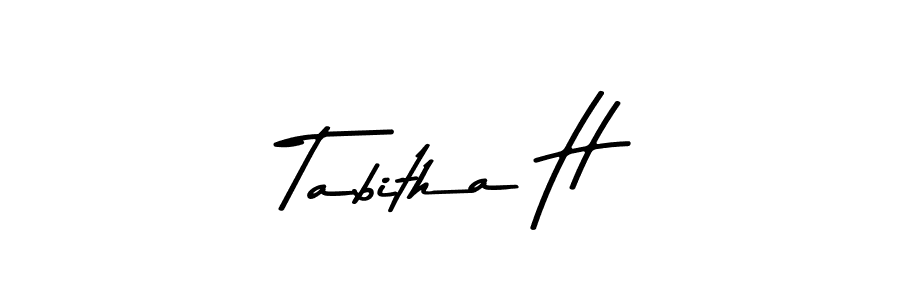 Use a signature maker to create a handwritten signature online. With this signature software, you can design (Asem Kandis PERSONAL USE) your own signature for name Tabitha H. Tabitha H signature style 9 images and pictures png