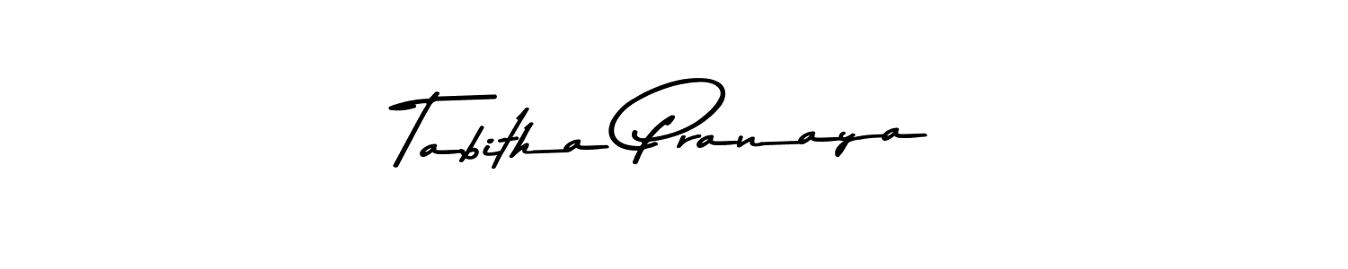 Also You can easily find your signature by using the search form. We will create Tabitha Pranaya name handwritten signature images for you free of cost using Asem Kandis PERSONAL USE sign style. Tabitha Pranaya signature style 9 images and pictures png