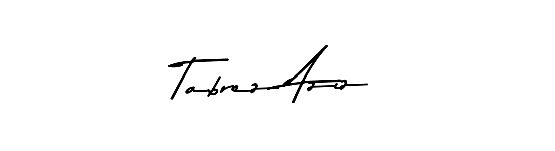 Make a beautiful signature design for name Tabrez Aziz. With this signature (Asem Kandis PERSONAL USE) style, you can create a handwritten signature for free. Tabrez Aziz signature style 9 images and pictures png