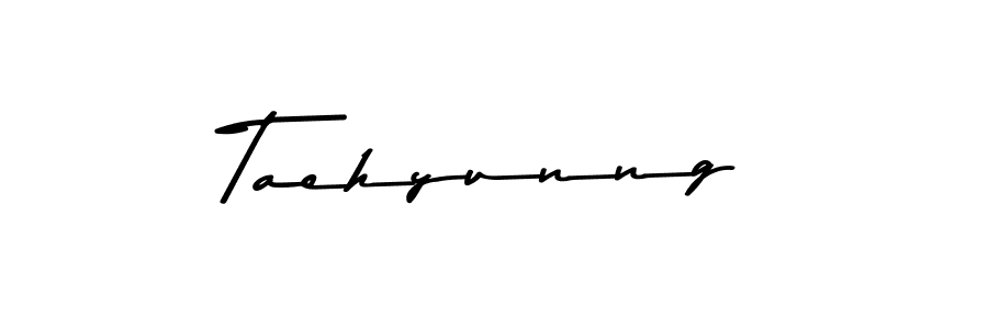 Design your own signature with our free online signature maker. With this signature software, you can create a handwritten (Asem Kandis PERSONAL USE) signature for name Taehyunng. Taehyunng signature style 9 images and pictures png