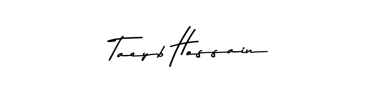 Make a beautiful signature design for name Taeyb Hossain. Use this online signature maker to create a handwritten signature for free. Taeyb Hossain signature style 9 images and pictures png