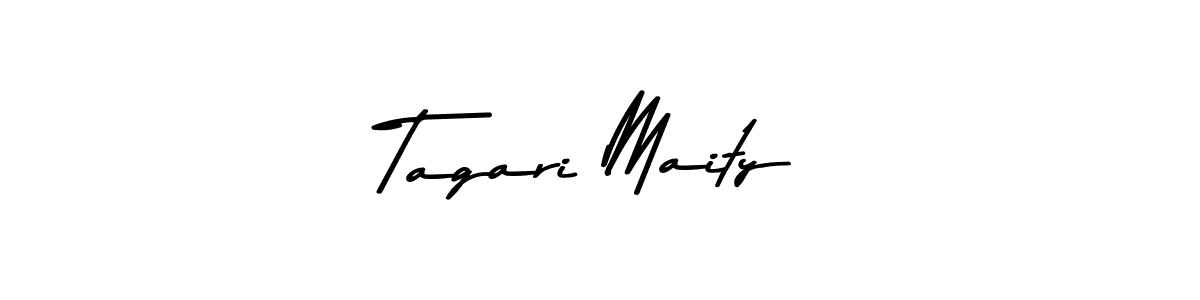 Create a beautiful signature design for name Tagari Maity. With this signature (Asem Kandis PERSONAL USE) fonts, you can make a handwritten signature for free. Tagari Maity signature style 9 images and pictures png