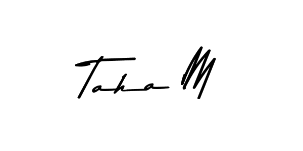 Use a signature maker to create a handwritten signature online. With this signature software, you can design (Asem Kandis PERSONAL USE) your own signature for name Taha M. Taha M signature style 9 images and pictures png