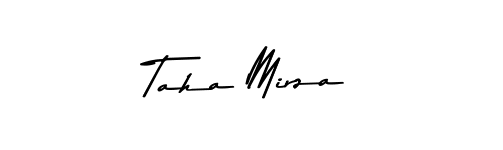 Make a beautiful signature design for name Taha Mirza. With this signature (Asem Kandis PERSONAL USE) style, you can create a handwritten signature for free. Taha Mirza signature style 9 images and pictures png