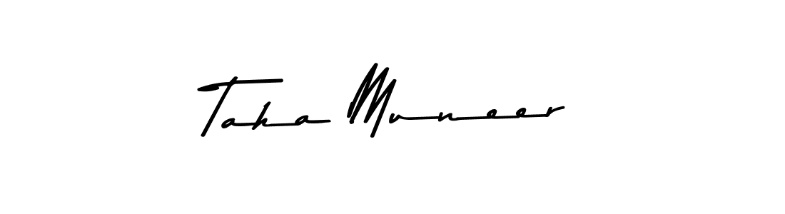 Design your own signature with our free online signature maker. With this signature software, you can create a handwritten (Asem Kandis PERSONAL USE) signature for name Taha Muneer. Taha Muneer signature style 9 images and pictures png