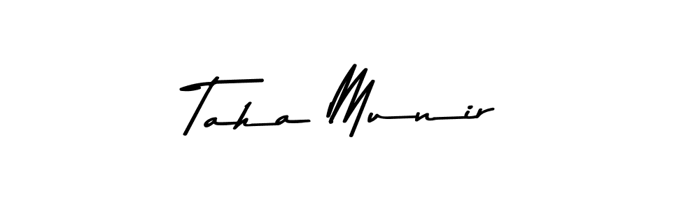 Use a signature maker to create a handwritten signature online. With this signature software, you can design (Asem Kandis PERSONAL USE) your own signature for name Taha Munir. Taha Munir signature style 9 images and pictures png