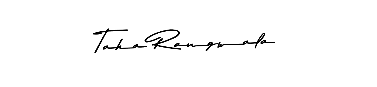 Design your own signature with our free online signature maker. With this signature software, you can create a handwritten (Asem Kandis PERSONAL USE) signature for name Taha Rangwala. Taha Rangwala signature style 9 images and pictures png