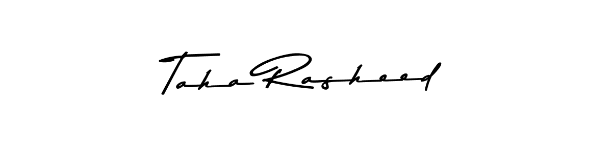 Design your own signature with our free online signature maker. With this signature software, you can create a handwritten (Asem Kandis PERSONAL USE) signature for name Taha Rasheed. Taha Rasheed signature style 9 images and pictures png