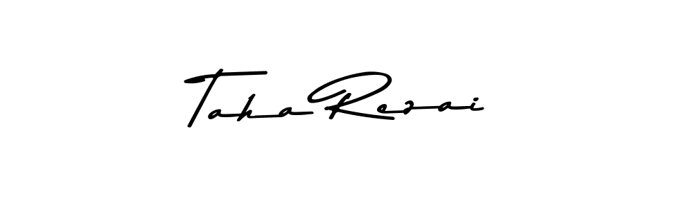 Make a beautiful signature design for name Taha Rezai. With this signature (Asem Kandis PERSONAL USE) style, you can create a handwritten signature for free. Taha Rezai signature style 9 images and pictures png