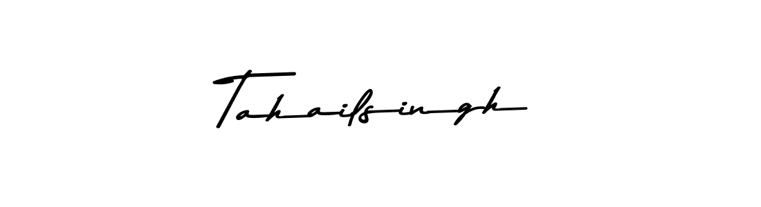Use a signature maker to create a handwritten signature online. With this signature software, you can design (Asem Kandis PERSONAL USE) your own signature for name Tahailsingh. Tahailsingh signature style 9 images and pictures png