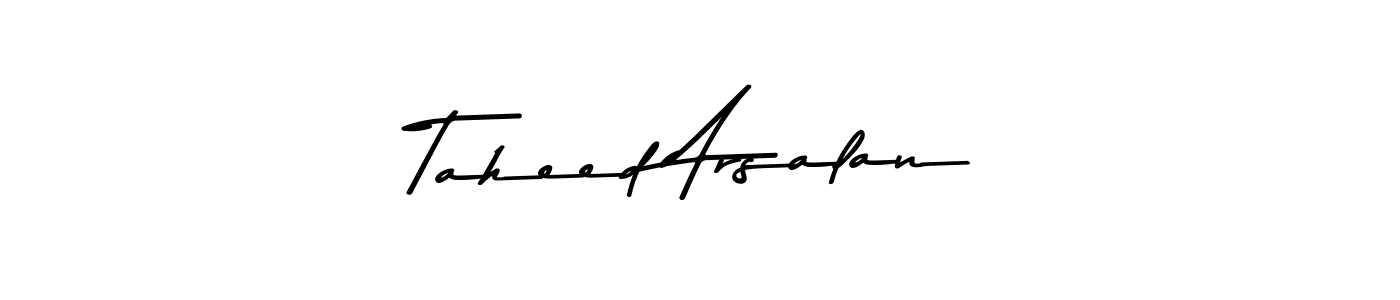 You can use this online signature creator to create a handwritten signature for the name Taheed Arsalan. This is the best online autograph maker. Taheed Arsalan signature style 9 images and pictures png