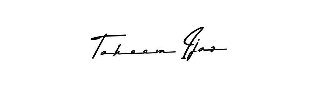 if you are searching for the best signature style for your name Taheem Ijaz. so please give up your signature search. here we have designed multiple signature styles  using Asem Kandis PERSONAL USE. Taheem Ijaz signature style 9 images and pictures png
