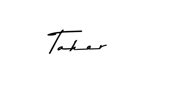 Make a beautiful signature design for name Taher . Use this online signature maker to create a handwritten signature for free. Taher  signature style 9 images and pictures png