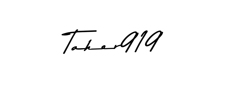 Use a signature maker to create a handwritten signature online. With this signature software, you can design (Asem Kandis PERSONAL USE) your own signature for name Taher919. Taher919 signature style 9 images and pictures png