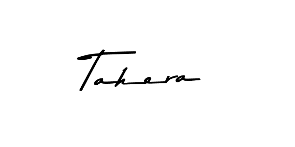 Also You can easily find your signature by using the search form. We will create Tahera name handwritten signature images for you free of cost using Asem Kandis PERSONAL USE sign style. Tahera signature style 9 images and pictures png