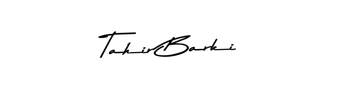 Create a beautiful signature design for name Tahir Barki. With this signature (Asem Kandis PERSONAL USE) fonts, you can make a handwritten signature for free. Tahir Barki signature style 9 images and pictures png