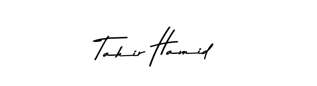 This is the best signature style for the Tahir Hamid name. Also you like these signature font (Asem Kandis PERSONAL USE). Mix name signature. Tahir Hamid signature style 9 images and pictures png