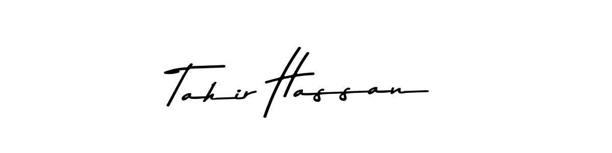 Design your own signature with our free online signature maker. With this signature software, you can create a handwritten (Asem Kandis PERSONAL USE) signature for name Tahir Hassan. Tahir Hassan signature style 9 images and pictures png