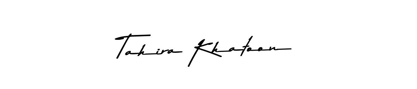 How to make Tahira Khatoon name signature. Use Asem Kandis PERSONAL USE style for creating short signs online. This is the latest handwritten sign. Tahira Khatoon signature style 9 images and pictures png