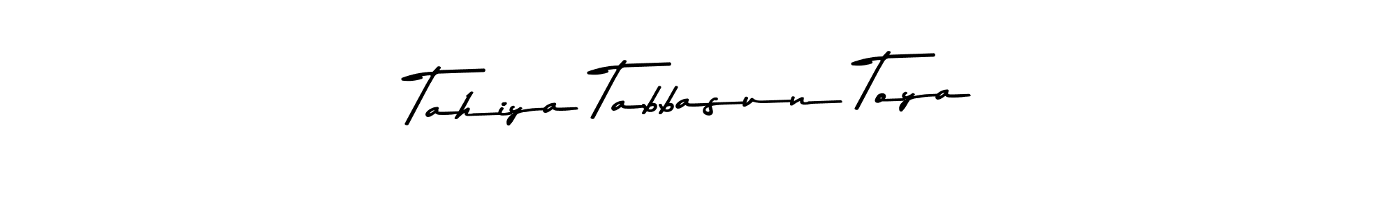 This is the best signature style for the Tahiya Tabbasun Toya name. Also you like these signature font (Asem Kandis PERSONAL USE). Mix name signature. Tahiya Tabbasun Toya signature style 9 images and pictures png