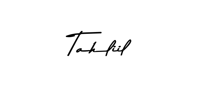 The best way (Asem Kandis PERSONAL USE) to make a short signature is to pick only two or three words in your name. The name Tahliil include a total of six letters. For converting this name. Tahliil signature style 9 images and pictures png