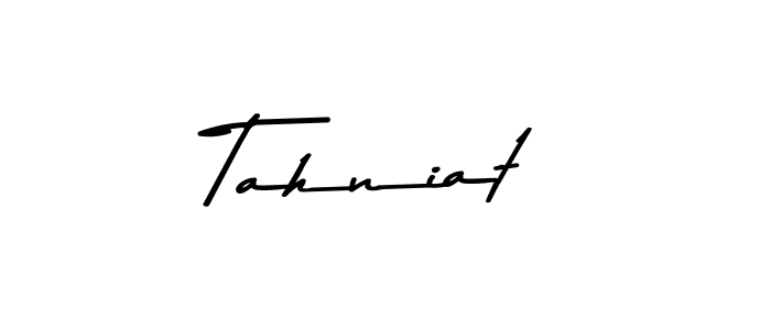 Make a beautiful signature design for name Tahniat. With this signature (Asem Kandis PERSONAL USE) style, you can create a handwritten signature for free. Tahniat signature style 9 images and pictures png