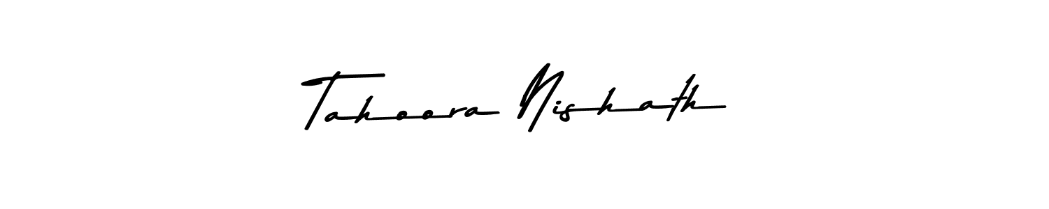 Design your own signature with our free online signature maker. With this signature software, you can create a handwritten (Asem Kandis PERSONAL USE) signature for name Tahoora Nishath. Tahoora Nishath signature style 9 images and pictures png