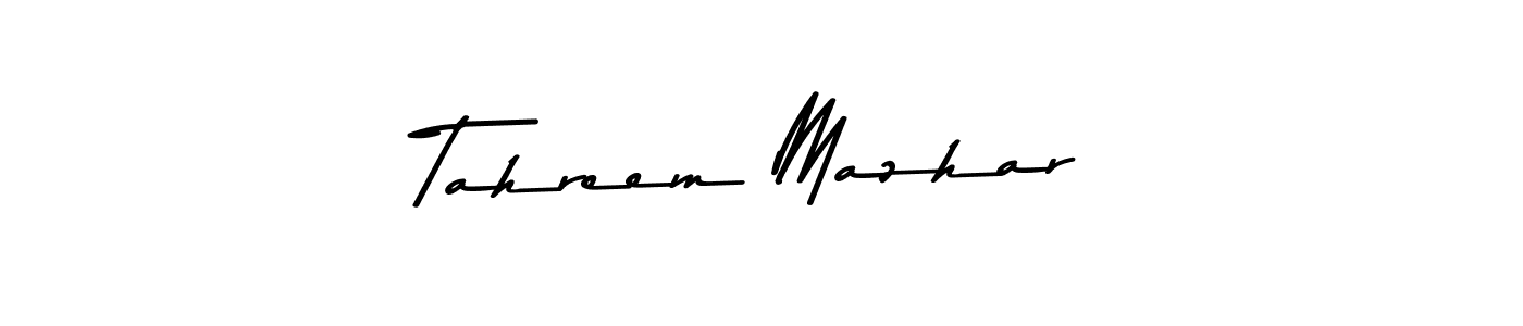 The best way (Asem Kandis PERSONAL USE) to make a short signature is to pick only two or three words in your name. The name Tahreem Mazhar include a total of six letters. For converting this name. Tahreem Mazhar signature style 9 images and pictures png