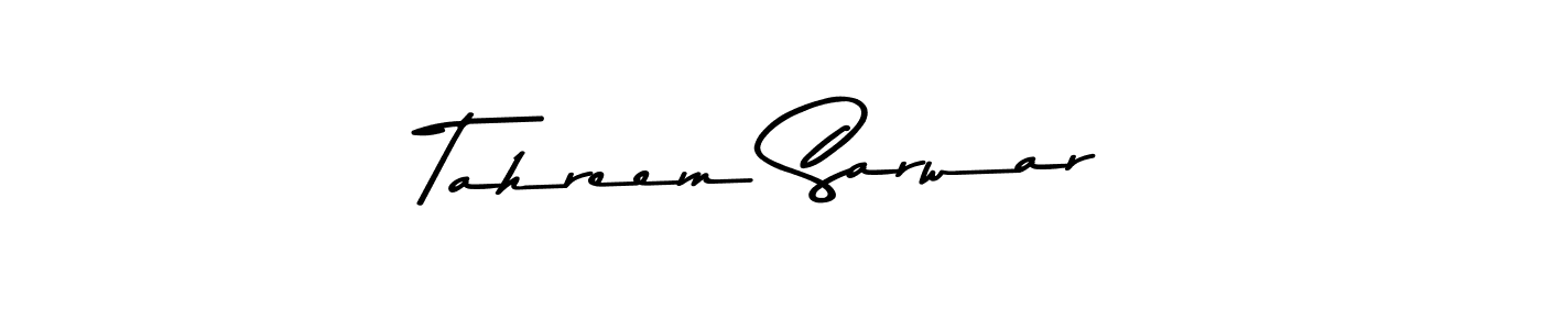 Make a beautiful signature design for name Tahreem Sarwar. With this signature (Asem Kandis PERSONAL USE) style, you can create a handwritten signature for free. Tahreem Sarwar signature style 9 images and pictures png