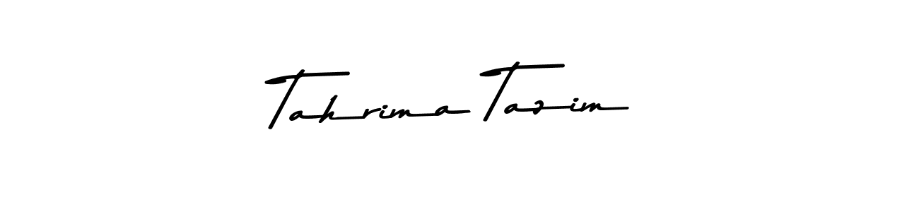 Design your own signature with our free online signature maker. With this signature software, you can create a handwritten (Asem Kandis PERSONAL USE) signature for name Tahrima Tazim. Tahrima Tazim signature style 9 images and pictures png