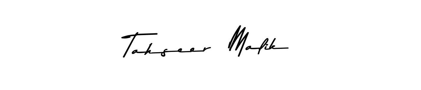 The best way (Asem Kandis PERSONAL USE) to make a short signature is to pick only two or three words in your name. The name Tahseer  Malik include a total of six letters. For converting this name. Tahseer  Malik signature style 9 images and pictures png