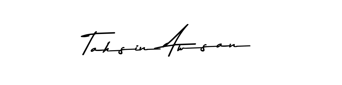 Make a beautiful signature design for name Tahsin Awsan. With this signature (Asem Kandis PERSONAL USE) style, you can create a handwritten signature for free. Tahsin Awsan signature style 9 images and pictures png