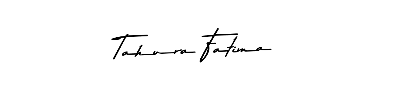 How to make Tahura Fatima name signature. Use Asem Kandis PERSONAL USE style for creating short signs online. This is the latest handwritten sign. Tahura Fatima signature style 9 images and pictures png