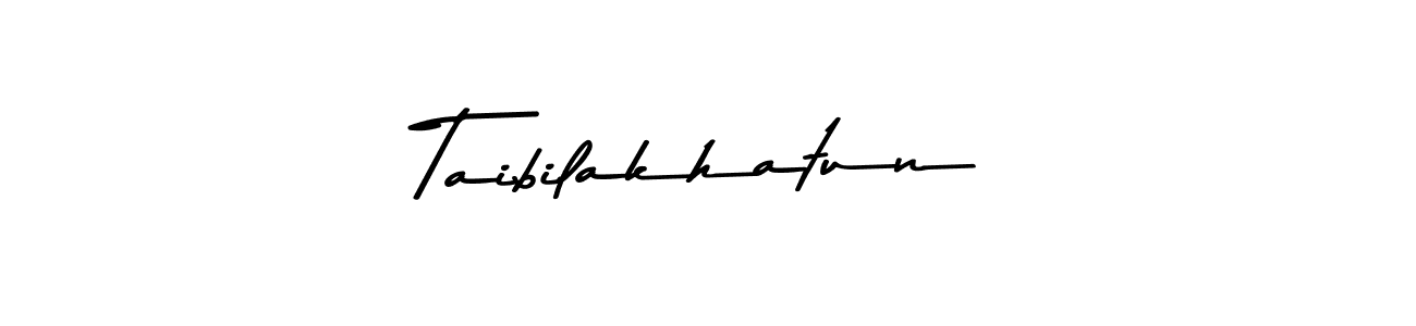 Make a beautiful signature design for name Taibilakhatun. With this signature (Asem Kandis PERSONAL USE) style, you can create a handwritten signature for free. Taibilakhatun signature style 9 images and pictures png