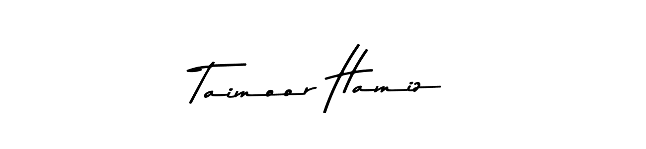 Create a beautiful signature design for name Taimoor Hamiz. With this signature (Asem Kandis PERSONAL USE) fonts, you can make a handwritten signature for free. Taimoor Hamiz signature style 9 images and pictures png