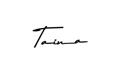 How to make Taina name signature. Use Asem Kandis PERSONAL USE style for creating short signs online. This is the latest handwritten sign. Taina signature style 9 images and pictures png