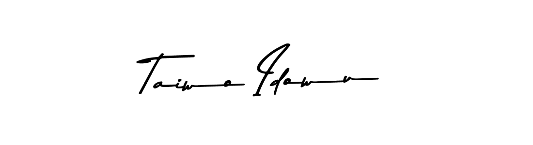 Create a beautiful signature design for name Taiwo Idowu. With this signature (Asem Kandis PERSONAL USE) fonts, you can make a handwritten signature for free. Taiwo Idowu signature style 9 images and pictures png