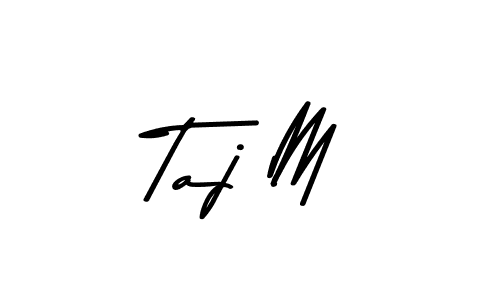 Taj M stylish signature style. Best Handwritten Sign (Asem Kandis PERSONAL USE) for my name. Handwritten Signature Collection Ideas for my name Taj M. Taj M signature style 9 images and pictures png