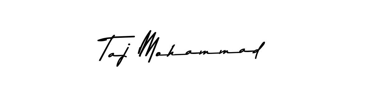 How to make Taj Mohammad name signature. Use Asem Kandis PERSONAL USE style for creating short signs online. This is the latest handwritten sign. Taj Mohammad signature style 9 images and pictures png