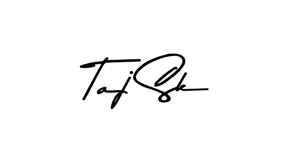 Create a beautiful signature design for name Taj Sk. With this signature (Asem Kandis PERSONAL USE) fonts, you can make a handwritten signature for free. Taj Sk signature style 9 images and pictures png