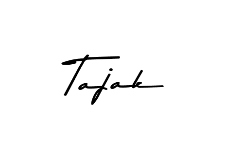 How to make Tajak name signature. Use Asem Kandis PERSONAL USE style for creating short signs online. This is the latest handwritten sign. Tajak signature style 9 images and pictures png