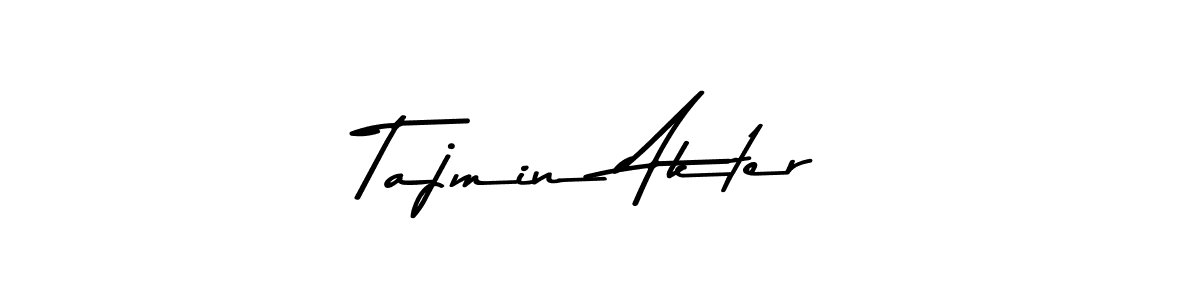 How to make Tajmin Akter name signature. Use Asem Kandis PERSONAL USE style for creating short signs online. This is the latest handwritten sign. Tajmin Akter signature style 9 images and pictures png