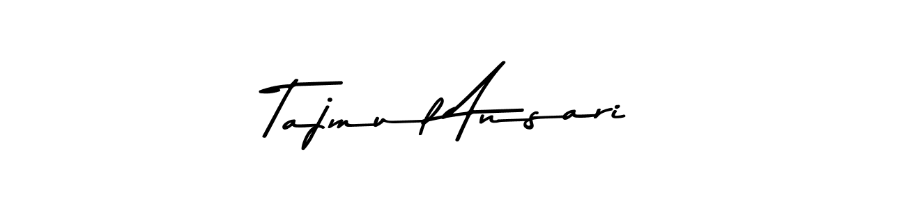 How to make Tajmul Ansari name signature. Use Asem Kandis PERSONAL USE style for creating short signs online. This is the latest handwritten sign. Tajmul Ansari signature style 9 images and pictures png