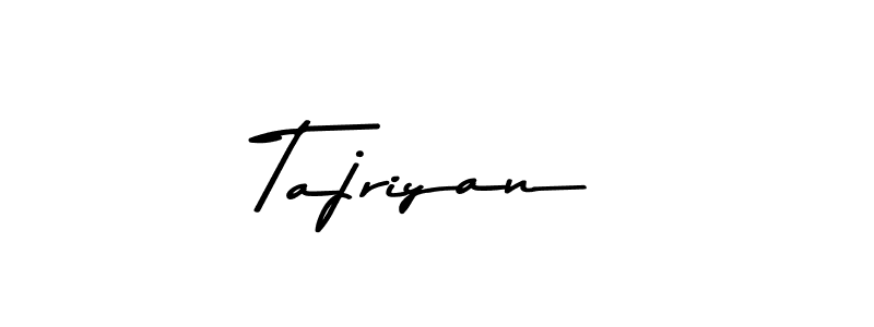 How to make Tajriyan name signature. Use Asem Kandis PERSONAL USE style for creating short signs online. This is the latest handwritten sign. Tajriyan signature style 9 images and pictures png