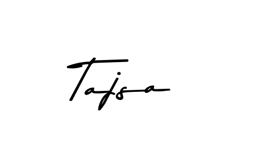 How to make Tajsa name signature. Use Asem Kandis PERSONAL USE style for creating short signs online. This is the latest handwritten sign. Tajsa signature style 9 images and pictures png