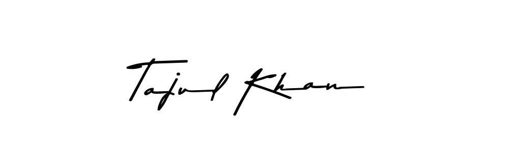 How to make Tajul Khan name signature. Use Asem Kandis PERSONAL USE style for creating short signs online. This is the latest handwritten sign. Tajul Khan signature style 9 images and pictures png