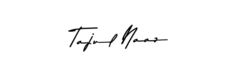How to make Tajul Naaz name signature. Use Asem Kandis PERSONAL USE style for creating short signs online. This is the latest handwritten sign. Tajul Naaz signature style 9 images and pictures png