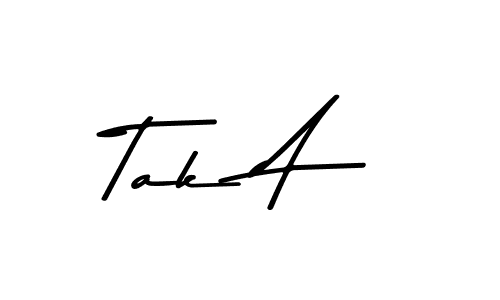 Design your own signature with our free online signature maker. With this signature software, you can create a handwritten (Asem Kandis PERSONAL USE) signature for name Tak A. Tak A signature style 9 images and pictures png