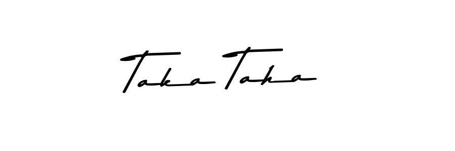 Create a beautiful signature design for name Taka Taha. With this signature (Asem Kandis PERSONAL USE) fonts, you can make a handwritten signature for free. Taka Taha signature style 9 images and pictures png